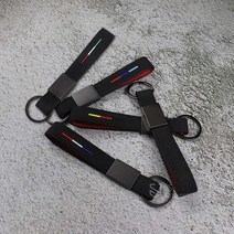 JS automotive 자동차 스마트키 키링 스웨이드 버클 국가 국기 삼선 열쇠 고리 키홀더 차량 악세사리 튜닝 몰딩 용품 전용, M스타일