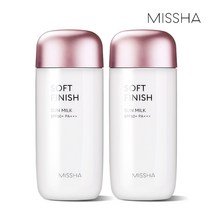 미샤 (1+1) 올 어라운드 세이프 블록 소프트 피니쉬 선 밀크 70ml, 2개