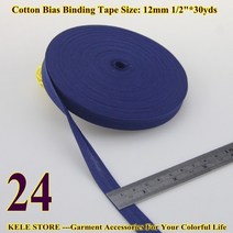 DIY 공예용품 장식품 폼폼 리본 무료 배송-100% 면 바이어스 바인딩 테이프 가장 좁은 크기: 12mm 너비:, 21 24 navy blue