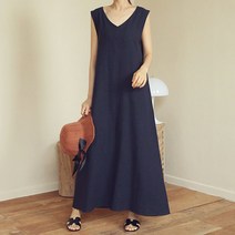 비나인 가니 민소매 린넨원피스