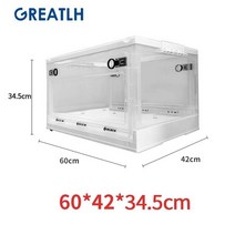 산소방 애완 동물 분무 상자 산소 케이지 Foldable 수의학 Nebulization 방을 휴대하기, 01 Size L