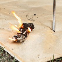 캠핑 방화매트 방열 시트 난로 화로대 버너 받침대, 방염매트, 방화매트 베이지 L