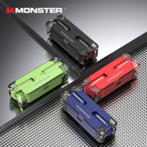 Monster AIirmars XKT08 블루투스 5.3 ENC 노이즈 캔슬링 인체공학 무통 무선 블루투스 이어폰, 레드