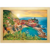 퍼즐갤러리 아름다운 친퀘테레 풍경 2000피스 미니 직소퍼즐액자 PG2003, 퍼즐+우드미송액자