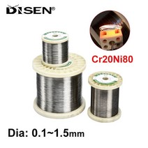 1/3/5M Cr20Ni80 가열 와이어 니크롬 저항 절단 거품 합금 원사 직경 0.1mm-1.5mm, [01] 1 Meter, [10] Dia 0.65mm, 01 1 Meter_10 Dia 0.65mm