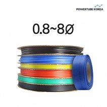 파워튜브코리아 열수축튜브 롤 0.8~8mm, 2mm, 흑색, 1개