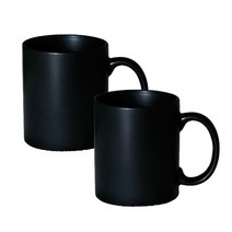머그컵 인기모음 100종 2p 세트 머그컵 화이트머그 칼라머그 컵, 1개, 프리미엄 무광 올 블랙 머그 2p