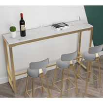 프리미엄 대리석상판 튼튼하고 두꺼운 프레임 홈바테이블 우리집 골드인테리어 주방테이블, 길이120x폭40x높이105CM