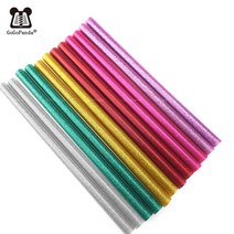 글루스틱 GOGOPANDA-핫 멜트 접착제 스틱 11mm x 200mm DIY 공예 전화 케이스 합금 모델 앨범 수리 5 개, 07 6 color x 1_01 11mmx200mm