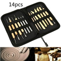 도예체험 취미 초보자 점토 도자기 세라믹 조각 도구 14/30pcs 목공 키트 diy 목재 공예 모델링, 01 14pcs