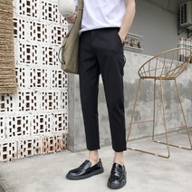 9부 슬랙스 슬림 핏 XS 봄 면바지 블랙 작은 사이즈