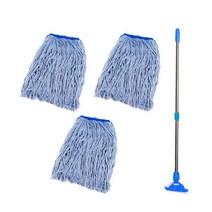 크린메이트 고급청사 마포걸레 3P + 2단 스텐봉
