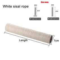 고양이 나무 타워용 스크래칭 포스트 DIY 등반 프레임 교체 사이잘 로프 엉킴 장난감 스크래치 가구, 38cm, CN, White sisal