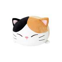 메세 모찌모찌 고양이 쿠션 인형 까망, 20cm, 혼합색상