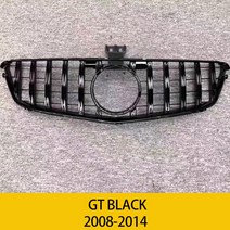 벤츠 그릴 세로그릴 다이아몬드그릴 chrome silver gt style car front 범퍼 for mercedes benz c-class w204 c180 c200, GT 블랙