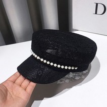 레이스 플랫 모자 숙녀/여름용 햇빛 차단 통기성 팔각형 일본 거리 할로우 영국 복고풍 스타일 베레모