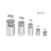 전자 저울 1 5 개 그램 정확한 교정 세트 크롬 도금 저울 무게 가정용 주방 도구 1g 2g 5g, 한개옵션2, 01 1g2g5g10g20g 5pcs, 한개옵션1