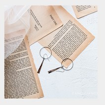 촬영소품 영문 종이 소설 빈티지 5장 1세트