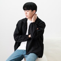 키작은남자 하이넥 스트링 바람막이