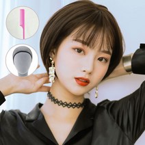 가발매니아 리프컷 26cm 더 썸 위그 통가발 숏컷 짧은머리 남자 (하이소프트사)+가발망1개+꼬리빗 1개, 내츄럴블랙