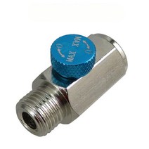 1/4 "NPT 스레드 40*20*20mm 공기 조절 속도 스위치 합금강 밸브 유량 공압 도구, 한개옵션0