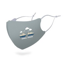 태극기 독도 디자인 회색 밴드 마스크, 06.독도_gray, L
