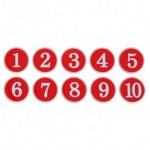 아트사인 에폭시 번호판 (빨강) 1150 표지판 숫자판 원형 숫자, 81~90