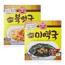 오뚜기 즉석국 간편 북어국 미역국 5인분 블럭국, 미역국 9.5g 5개입, 5개