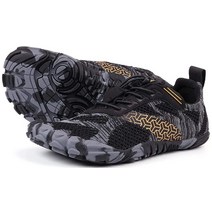 Joomra 여성용 베어풋 트레일 러닝화 10 그레이 핑크 41, A black/Knit