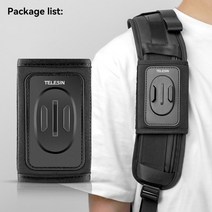 로프플로우 운동 헬스 등산 Telesin 360 ° 회전 버클 더블 j-훅 퀵 릴리스 배낭 어깨 끈 마운트 gopro hero 10 9 8 7 6 5 dji action 2, 회색