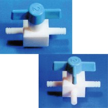테프론 스탑코크 stopcock 2way 3way 일자형 T자형 호스밸브 실험용 밸브 콕크, 2way OD6mm Bore 2mm