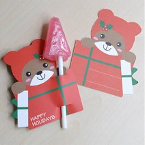 D31 양면레드(곰)사탕페이퍼5개 크리스마스사탕포장 사탕페이퍼 사탕싸개 크리스마스 크리스마스포장 크리스마스선물포장, 상세페이지 참조
