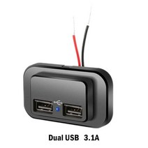 카라반 PD 타입 C USB 포트 자동차 고속 충전기 소켓 전원 콘센트 패널 마운트 자동차 보트 캐러밴용 방수 휴대폰 충전기 캠핑용품, B 듀얼 USB 3.1A