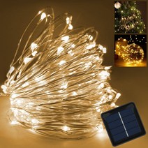 태양광정원등 태양광 LED 와이어 트리등 줄 램프 정원등 조명 솔라 태양열 야외 등, 태양광100LED트리등(노란색)