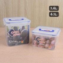 손잡이 간장게장 음식 소분통 밀폐 용기 도시락통, 4.2L