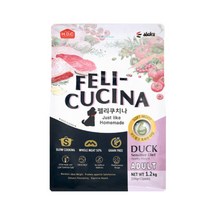 펠리쿠치나 소프트사료 1.2kg(소고기 연어 오리)+사료샘플+대용량간식증정, 펠리쿠치나 오리