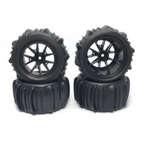 오프로드 RC카 4pcs 눈 모래 타이어 타이어 휠 wltoys 144001 h16p, 검은색