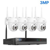 가정용 CCTV 홈 스마트폰 Hiseeu-10CH 3MP 5MP 무선 WiFi CCTV 시스템 NVR 야외 AI IP 거리 PTZ 카메라 보, 02 3MP PTZ System_01 None