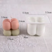 비 스틱 버블 큐브 양초 실리콘 몰드 3D 아로마 테라피 석고 손으로 만든 베이킹 초콜릿 디저트 케이크 금형 도구, Small Cube