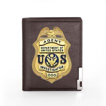 패션 보안관 경찰 배지 프린트 남성용 지갑 가죽 지갑 신용 카드 홀더 짧은 남성 슬림 머니 백