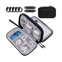 CNPOP 정품 전자 정리함 여행 케이스 케이블 기술 가방 코드 전화 충전기 이어폰 남성용 액세서리 필수품 검정색용 중형 방수 이중 레이어 파우치 운반 케이스 2528