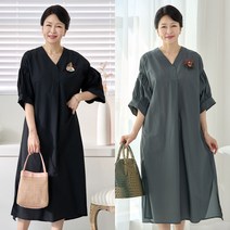 로즈맘 [엄마옷 로즈맘] 파리엔인견주름원피스