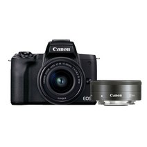 캐논 EOS M50 Mark II +15-45mm +22mm 더블렌즈키트 (블랙) /빅보스