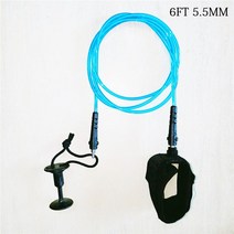 6피트 5.5MM-7mm 서핑 보드 가죽 끈 TPU 더블 스위블 스트레이트 안전 로프 수상 스포츠 SUP 끈 패들, 04 6FT5.5MM