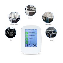 실내/실외 디지털 공기 에어 분석기. PM2.5 포름알데히드 가스 모니터. HCHO 및 TVOC 품질 기, 한개옵션0