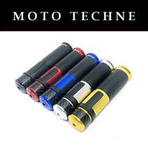 2021 혼다 PCX 그립 카본 고무 바이커스 범용 핸들 22mm, Red - 레드