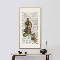 용왕 탱화 족자 그림 두루말이 걸이 인테리어 선물, 족자44x100cm 그림34x68cm
