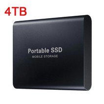 고속 M.2 SSD 500GB 1TB 2TB 4TB 휴대용 8TB 외장 솔리드 스테이트 유형-C USB3.1 노트북 PS4 용 모바일 하드 드라이브, 16. 4TB Black