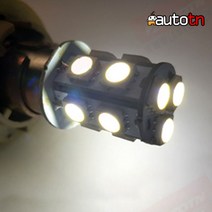 NLIGHT 12V 오토바이 자동차 튜닝 5050 13구 싱글타입 윙카 깜빡이 브레이크 시그널 LED전구, 1개, 노랑