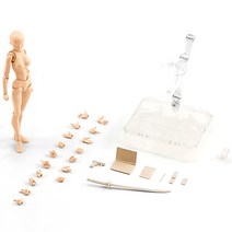 드로잉피규어 미술용 나무 인체 관절인형 body kun dx set body kun and body chan set pvc action 피규어 drawing model 12, b